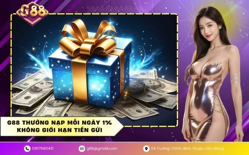 G88 Thưởng Nạp Mỗi Ngày 1%