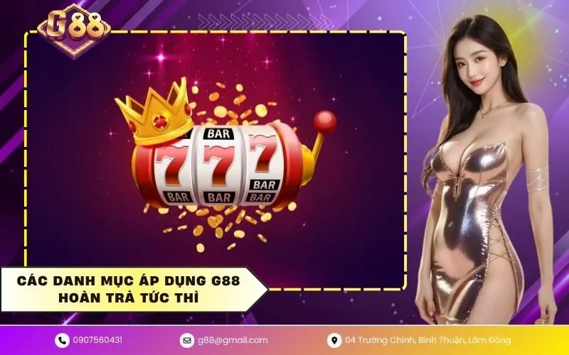 Các danh mục áp dụng G88 hoàn trả tức thì